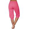 Capri Pants for Women Plus Size 2024 Plus Size Loose Soft Drawstring Workout Sweat Pants for Womens Capri Capri Leggings with Pockets for Women Lounge Pants 3-hot Pink Medium view 4