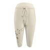 Capris Pants for Women Dressy 2024 Plus Size Loose Soft Drawstring Workout Sweat Pants for Womens Baggy Capri Leggings with Pockets for Women Lounge Pants 5-Beige Medium view 4