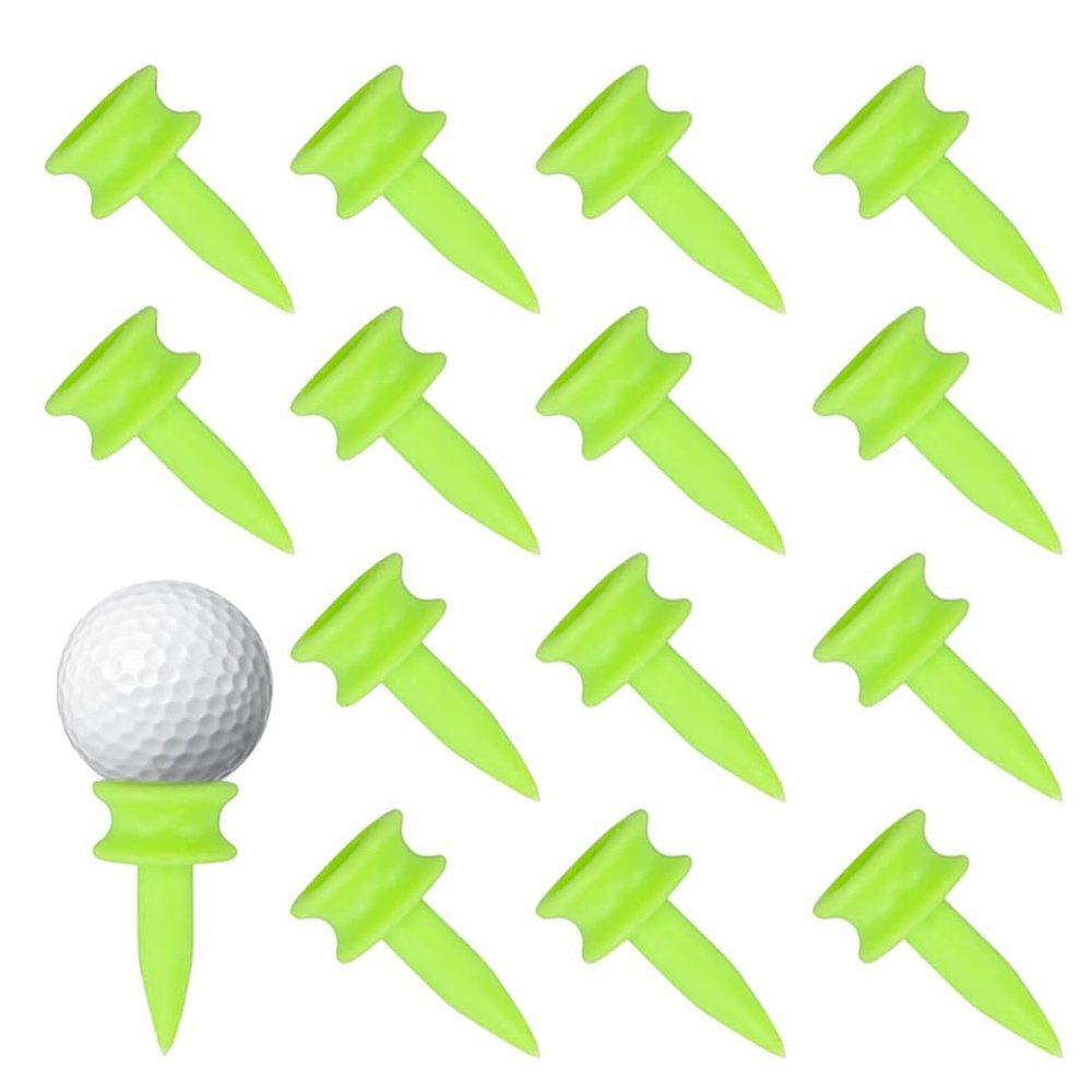 Pesoncarl Golf Tees Plastic Practice Golf Tees Small Castle Tees 25mm Green for Golf Parts 100PCS, Golf Tee
