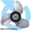 AQUAMAN 13 1/2x15 Polished Stainless Propeller OEM 58133-ZW1-A15P for Honda Outboard Engines 60-130 HP,15 Tooth, RH view 3