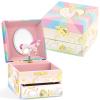 A&A Magic Unicorn Music Jewelry Box for Girls - Rotating Ballerina & Light Up Gift with Mirror & Drawer, Plays Beautiful Dreamer view 1