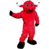 Eamior Friendly Red Bull Mascot Costume Adult Size for Men & Women with Built-in Fan Inside the Head view 1