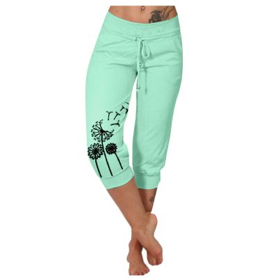 Capris Pants for Women Plus Size 2024 Plus Size Loose Soft Drawstring Workout Sweat Pants for Womens Baggy Yoga Pants with Pockets for Women Lounge Pants 5-Green XX-Large