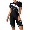 Short Sleeve Rash Guard Women Build in Bra One Piece Swimsuits UV UPF 50+ Full Coverage Boyleg Surfing Bathing Suits view 1
