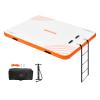VEVOR Inflatable Floating Dock, 8 x 6FT Inflatable Dock Platform, Non-Slip Water Floating Dock Mat with Detachable Ladder & Portable Carrying Bag, Floating Platform Island Raft for Ocean Pool Beach view 1