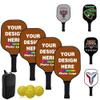 Custom Pickle Balls Paddle Set Personalized Pickleballs Paddles with Comfort Grip, Add Your Design Photo Text Logo, Perfect Paddles for Beginners to Professional, SaddleBrown view 1