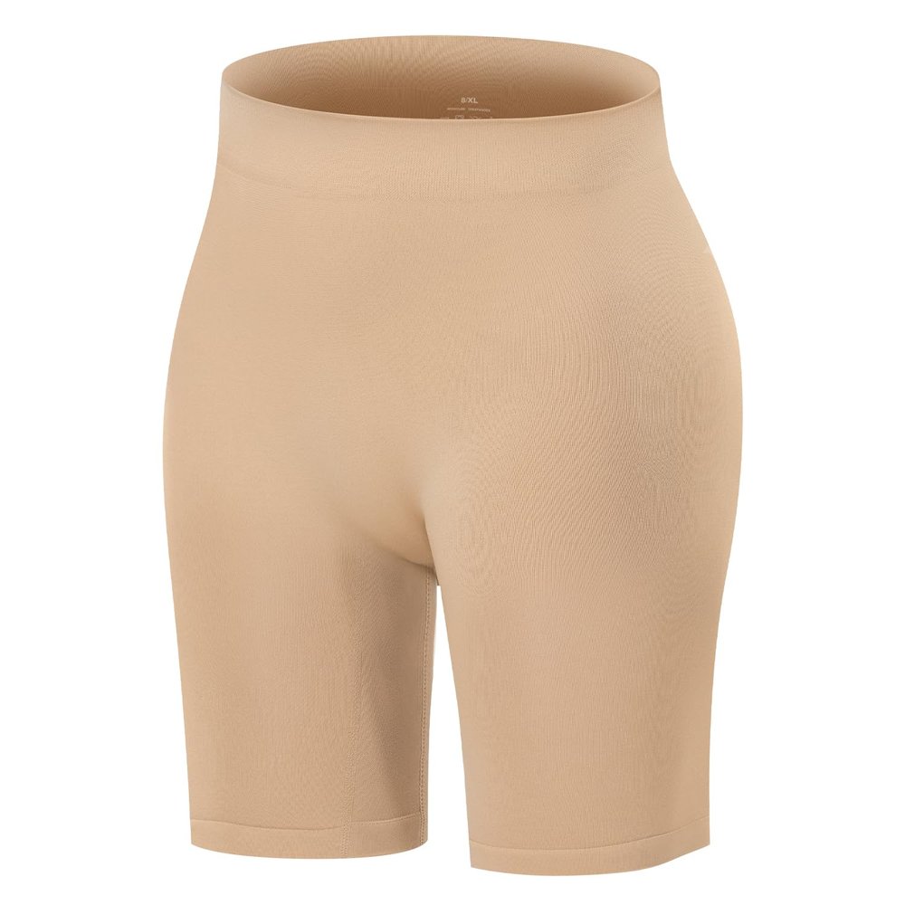 ATTLADY Women's Slip Shorts for Under Dresses Seamless Smooth Boyshort Panties Anti-Chafing Shorts, Nude, Medium