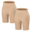 ATTLADY Women's Slip Shorts for Under Dresses Seamless Smooth Boyshort Panties Anti-Chafing Shorts, 2Nude, Large view 1