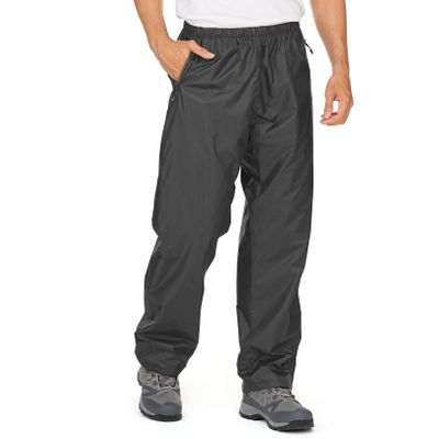 mosingle Men's Rain Pants,Waterproof Wind Pants Mens, Hiking Lightweight Outdoor Golf Fishing Cycling Motorcycle#1088-Black-S