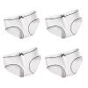 4Pcs/Lot Cotton Underwear Cute Knot Soft Breathable Briefs Young Panties Solid Girl Children Clothes (FourP-7-GS008,L(Weight 43-52KG)) view 1