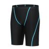 Xioker Boys Swim Jammers Kids Jammer for Swimming,Youth Boy Compression Swimming Jammer Trunks Boy Swim Shorts UPF50+(Blue Line M) view 1