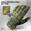 ZUNE LOTOO Tactical Gloves for Men, Touchscreen Motorcycle Gloves with Finger Impact Protection, Green Palm Padded Safety Work Gloves for Paintball Airsoft Range Tac Female Women(Small) view 2