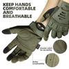 ZUNE LOTOO Tactical Gloves for Men, Touchscreen Motorcycle Gloves with Finger Impact Protection, Green Palm Padded Safety Work Gloves for Paintball Airsoft Range Tac Female Women(Small) view 3