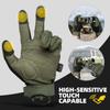 ZUNE LOTOO Tactical Gloves for Men, Touchscreen Motorcycle Gloves with Finger Impact Protection, Green Palm Padded Safety Work Gloves for Paintball Airsoft Range Tac Female Women(Small) view 4