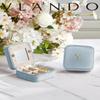 Vlando Mom Gifts for Women, Travel Jewelry Case for Mother Gifts, Travel Gifts for Mother Mom from Daughters, Travel Essentials Small Jewelry Box, Jewelry Travel Organizer - Letter U, Navy Blue view 2