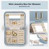 Vlando Mom Gifts for Women, Travel Jewelry Case for Mother Gifts, Travel Gifts for Mother Mom from Daughters, Travel Essentials Small Jewelry Box, Jewelry Travel Organizer - Letter U, Navy Blue view 4