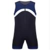 TiaoBug Mens One Piece Swimsuit Shorty Wetsuit Bathing Suit Athletic Spandex Jumpsuit Swimwear UPF 50+ C Blue 3X-Large view 3