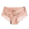 HEJIGOOD Women's Seamless Lace Hipster Briefs - Mid-Rise, Invisible Bikini Panties with Silky Comfort, Sizes M-XXL (Nude,XX-Large)