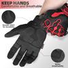 ZUNE LOTOO Tactical Gloves for Men, Red Touchscreen Motorcycle Glove Skeleton with Padded Impact Protection & Cut Resistant for Paintball Airsoft Range Riding Biker Work X-Large view 4