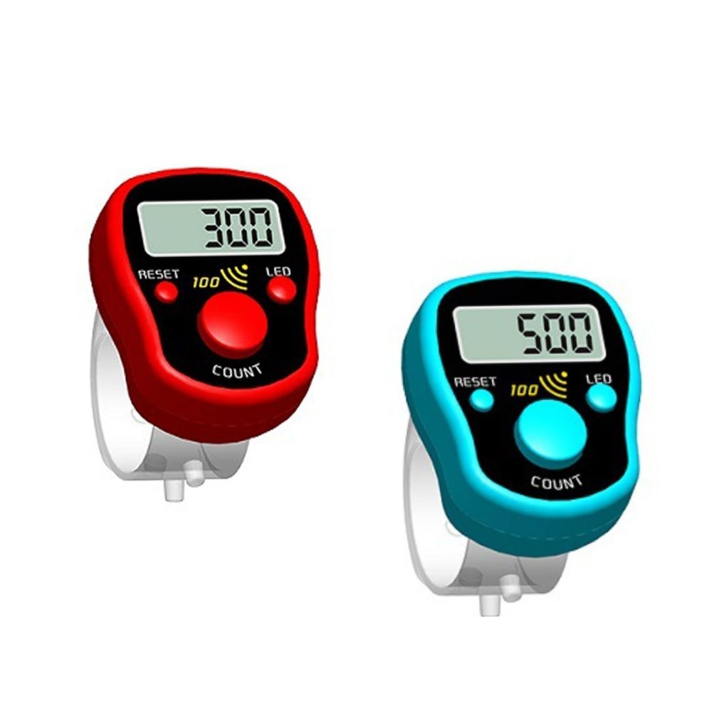 OnIUeZky 2PCS Finger Counters LED Electronic Hand Tally Counter Digital Display Counter Clicker for Knitting Sport