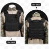 KESONS Tactical Vest, Quick Release Outdoor Weighted Vest, Adjustable 3D Breathable Modular Vest for Training(Black) view 4