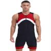TiaoBug Mens One Piece Swimsuit Shorty Wetsuit Bathing Suit Athletic Spandex Jumpsuit Swimwear UPF 50+ Red 4X-Large view 1