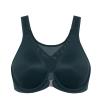 DELIMIRA Women's Front Closure Bras Posture Full Coverage Plus Size Underwire Unlined Back Support Plunge Seamless Bra B-H Forest Dark Green 44D view 1