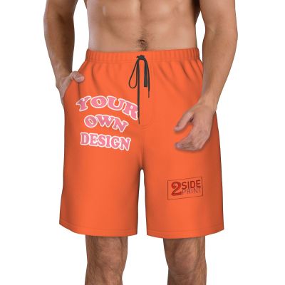 NineFit Basics Custom Short Men Personalized Shorts with Text Photo Logo Custom Swim Trunks Design Your own with Pockets Mesh Lining Tomato X-Large
