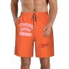 NineFit Basics Custom Short Men Personalized Shorts with Text Photo Logo Custom Swim Trunks Design Your own with Pockets Mesh Lining Tomato X-Large view 1