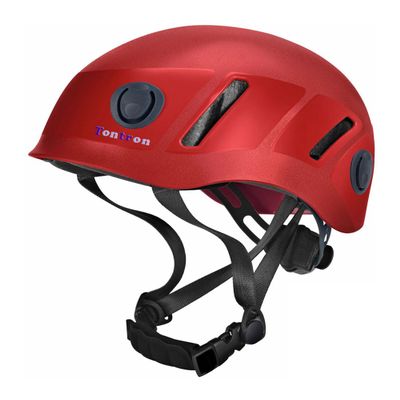 Tontron Adult Hiking Climbing Caving Work Helmet (Red, Small)