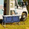 Vasitelan Outdoor Folding Table Aluminum Lightweight Height Adjustable with Storage Organizer for BBQ, Party, Camping view 2