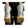NineFit Basics Warrior Steel Knight Mitten Gauntlets Combat Armor Hand Gloves, 16inches, Silver view 2