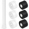 Gemscream 12 Pcs 30 ft Lacrosse Stick Tape 1 Inch 1/2 Inch Non-precut Cotton Sweat Absorbent Bat Grip Tape for Lacrosse Baseball Bats (Black,White)