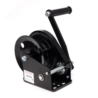 2600LB Boat Trailer Winch Heavy Duty Hand Winch With 33FT Wire Rope&Woven Tape, 2-Way Ratchet & 4:2:1 Gear - Ideal For Boat, Truck, Trailer, RV, ATV And Jet Ski ( Color : Wire rope , Size : 2600 lb )