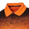 NineFit Basics Men's Short Sleeve Point Print Shirts Lightweight Casual Business Polo Tops Fashion Classic Button Cotton Golf Shirt (Large,Orange) view 3