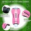 Chuarry 2 Pair of Soccer Shin Guards with 2 Pair of Soccer Socks Protective Soccer Shin Pads Soccer Gear for Girls Boys Youth Teens Kids Soccer Games Protection Equipment (Pink, Rose Red,L), Large view 3