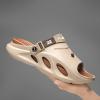 Hhhchpm Men's Fashion EVA Slides, Non Slip Quick-Drying Open Toe Slippers for Indoor Outdoor Walking, Men's Summer Beach Slides (Khaki,9) view 3