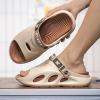 Hhhchpm Men's Fashion EVA Slides, Non Slip Quick-Drying Open Toe Slippers for Indoor Outdoor Walking, Men's Summer Beach Slides (Khaki,9) view 4