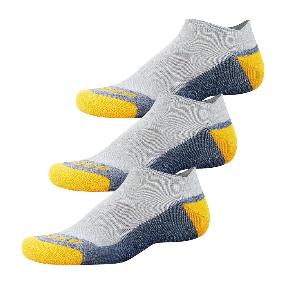 WANDER Merino Wool Ankle Athletic Hiking Socks 3 Pairs Thin Lightweight Cushioned Low Cut Outdoor Running No Show Socks