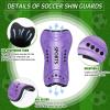 Chuarry 2 Pair of Soccer Shin Guards with 2 Pair of Soccer Socks Protective Soccer Shin Pads Soccer Gear for Girls Boys Youth Teens Kids Soccer Games Protection Equipment (Purple, Rose Red,M), Medium view 3