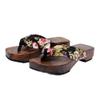 BYDZKJ Japanese Traditional Kimono Wooden Clogs Slippers Sandals,Color Blocking Clip Leg Flat Heel Japanese Daily Low Cut Breathable Wooden Clogs and Sandals(Size:EU 40,Color:Black) view 1