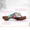 BYDZKJ Japanese Traditional Kimono Wooden Clogs Slippers Sandals,Color Blocking Clip Leg Flat Heel Japanese Daily Low Cut Breathable Wooden Clogs and Sandals(Size:EU 40,Color:Black) view 2