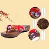 BYDZKJ Japanese Traditional Kimono Wooden Clogs Slippers Sandals,Color Blocking Clip Leg Flat Heel Japanese Daily Low Cut Breathable Wooden Clogs and Sandals(Size:EU 40,Color:Black) view 3