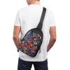 BTCOWZRV Sling Bag for Women Men Crossbody Sling Backpack Heart Pattern Chest Bags Shoulder Backpack Travel Hiking Daypack view 4
