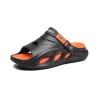 Hhhchpm Men's Fashion EVA Slides, Non Slip Quick-Drying Open Toe Slippers for Indoor Outdoor Walking, Men's Summer Beach Slides (Black,9) view 1
