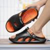 Hhhchpm Men's Fashion EVA Slides, Non Slip Quick-Drying Open Toe Slippers for Indoor Outdoor Walking, Men's Summer Beach Slides (Black,9) view 3