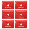 Faylapa 6 Pack Mini Empty First Aid Bag, Travel Essentials Medical Pouch 7.87x5.51 inches Bag for Travel, Home, Office, Vehicle, Camping, Outdoor (Bag Only) view 1