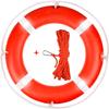 28" Life Ring with Floating Lifesaving Rope 50 for Boating Safety, Boat Throw Rings with Reflective Strip Orange with Grab Lines view 1