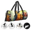 Travel Duffle Bag Lightweight Sports Gym Bag For Men Women Foldable Carry On Weekender Overnight Bag Cute Parrots Canvas Sport Duffel Bag For Yoga Business Trip, Black, One Size view 3