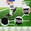 Chuarry 2 Pair of Soccer Shin Guards with 2 Pair of Soccer Socks Protective Soccer Shin Pads Soccer Gear for Girls Boys Youth Teens Kids Soccer Games Protection Equipment (Black, White,M), Medium view 4